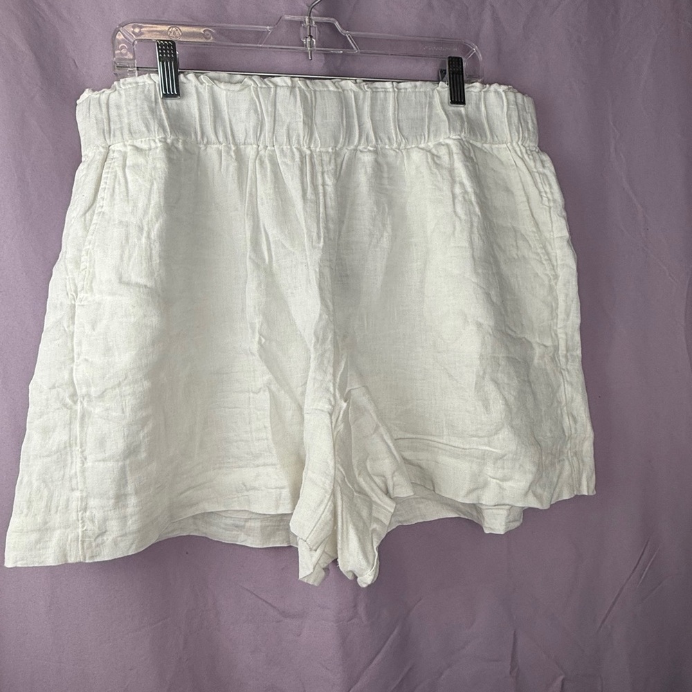 J. Crew High Waist Cream Shorts